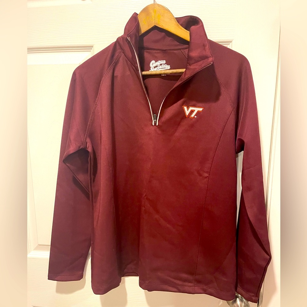 Virginia Tech women’s size large athletic pullover - NWOT